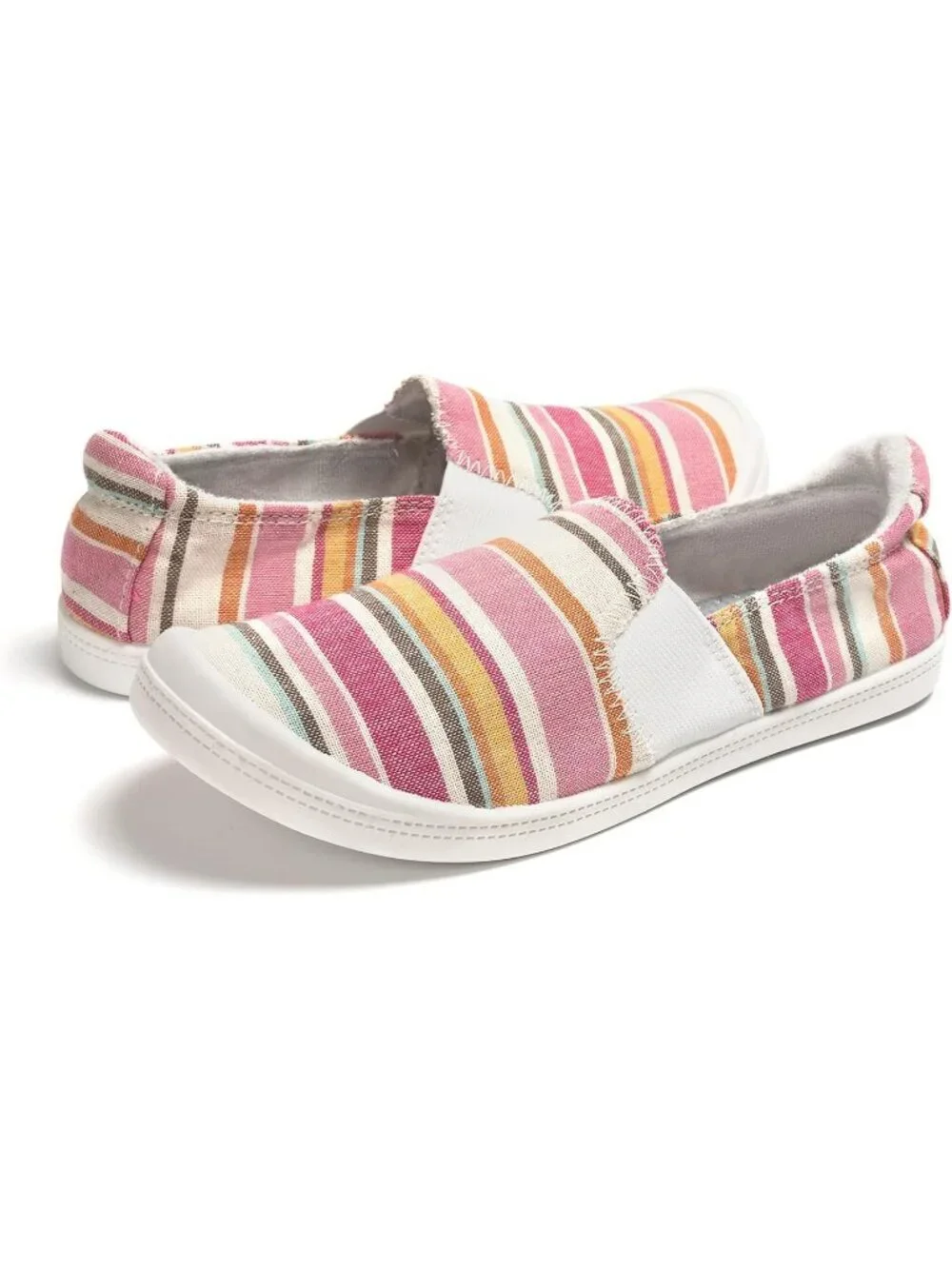 Women's Colorful Stripes Comfortable Lace-Up Breathable Walking Casual Sneakers